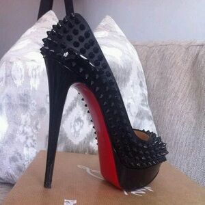ISO Black and Red Studded High Heels